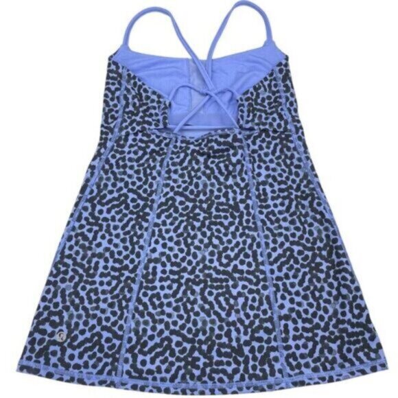 Lululemon Dancing Warrior Tank Ace Spot Lullaby Black Womens Size 6 - Picture 5 of 8